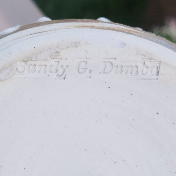 Handmade Ceramic Utensil Jar in Pastels by Sandy Dumba, 7" tall, 5" across - Picture 12 of 12